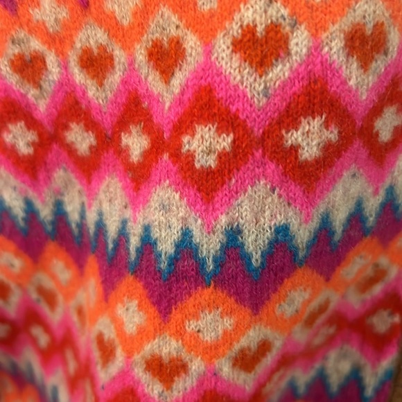Brodie multicolored sweater.  100% cashmere. button-down.  NWT - Picture 3 of 7